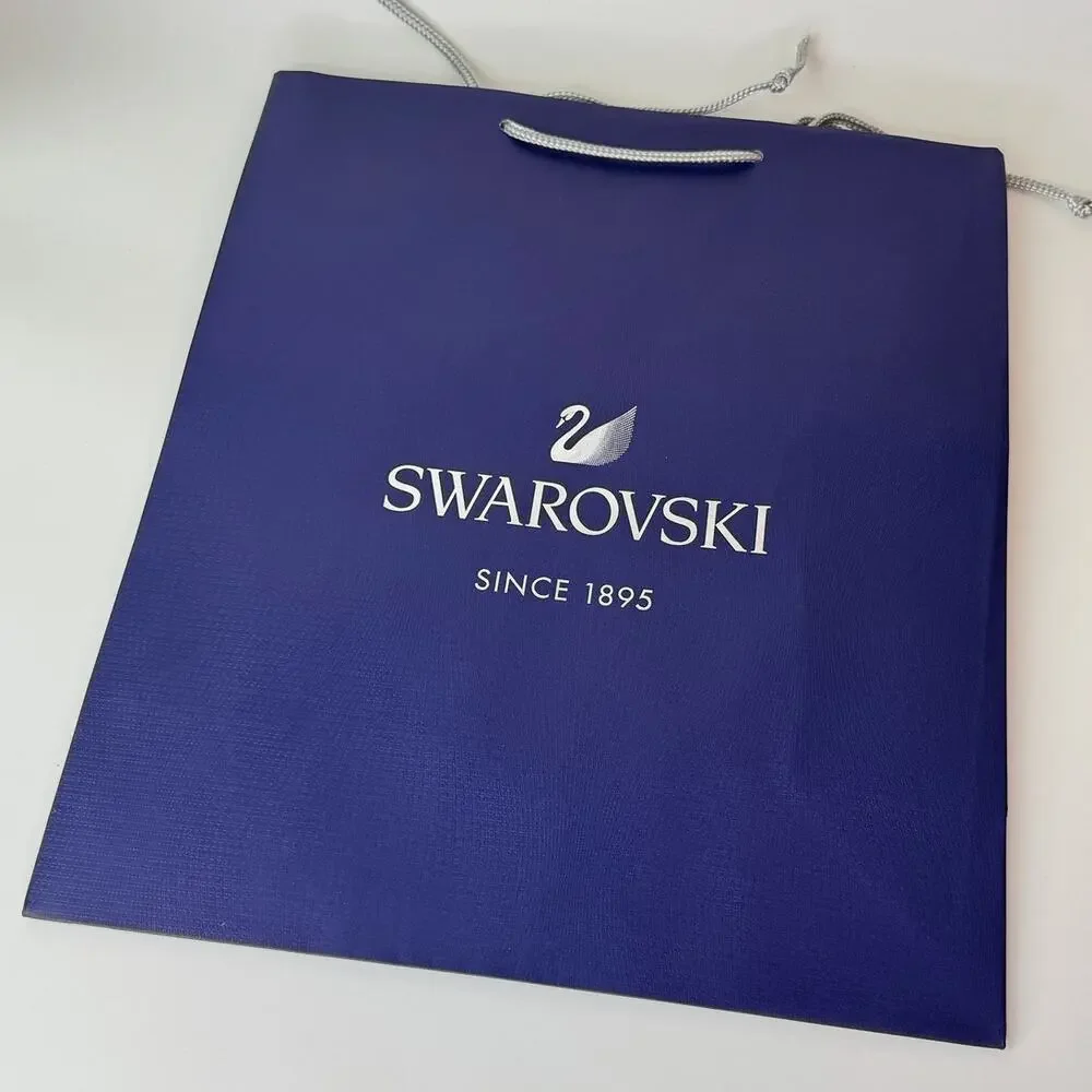 Swarovski Blue Paper Gift Empty Shopping Bag 12.5 x 14.5 x 6